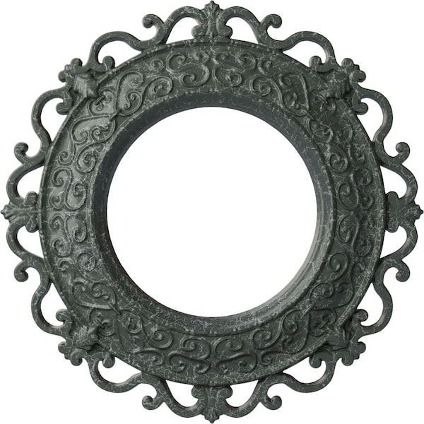Ekena Millwork Orrington Medallion (Canopies up to 6 5/8"), 13 1/4"OD x 6 5/8"ID x 1 1/8"P, Athenian Green Crackle CM13ORAGC - main